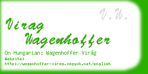 virag wagenhoffer business card